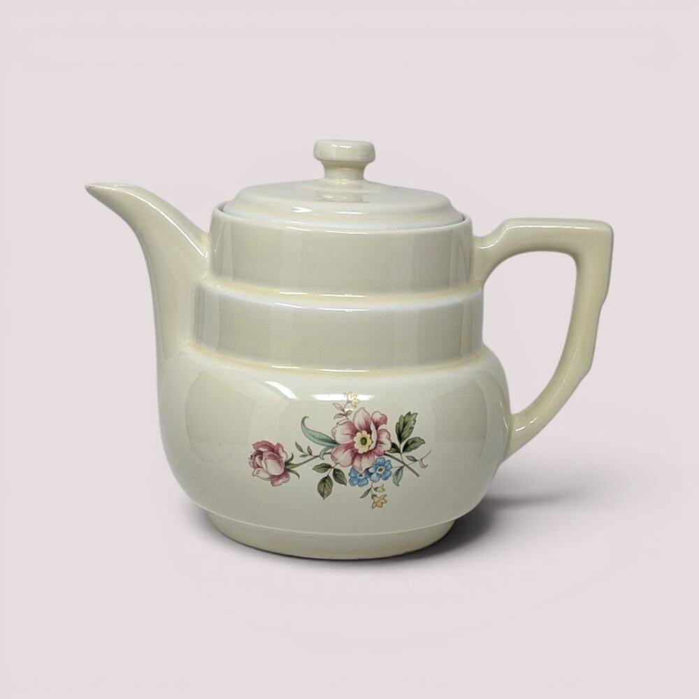 Mid Century Hall Rambling Rose Ceramic Coffee Pot
